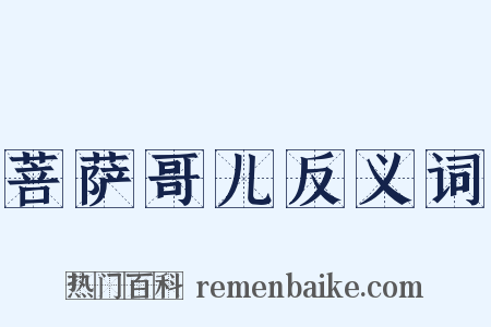 菩萨哥儿反义词是什么意思的图片